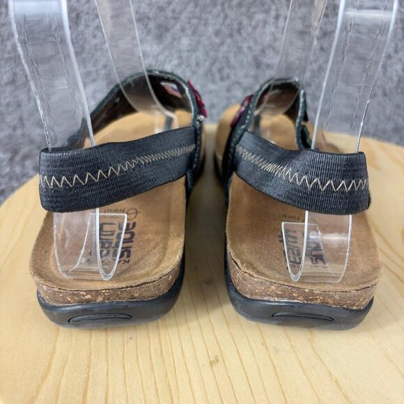 Kalso Earth Sandals March Womens Size 6 Stone Bead Cork Negative Heel Slingback - Picture 4 of 9